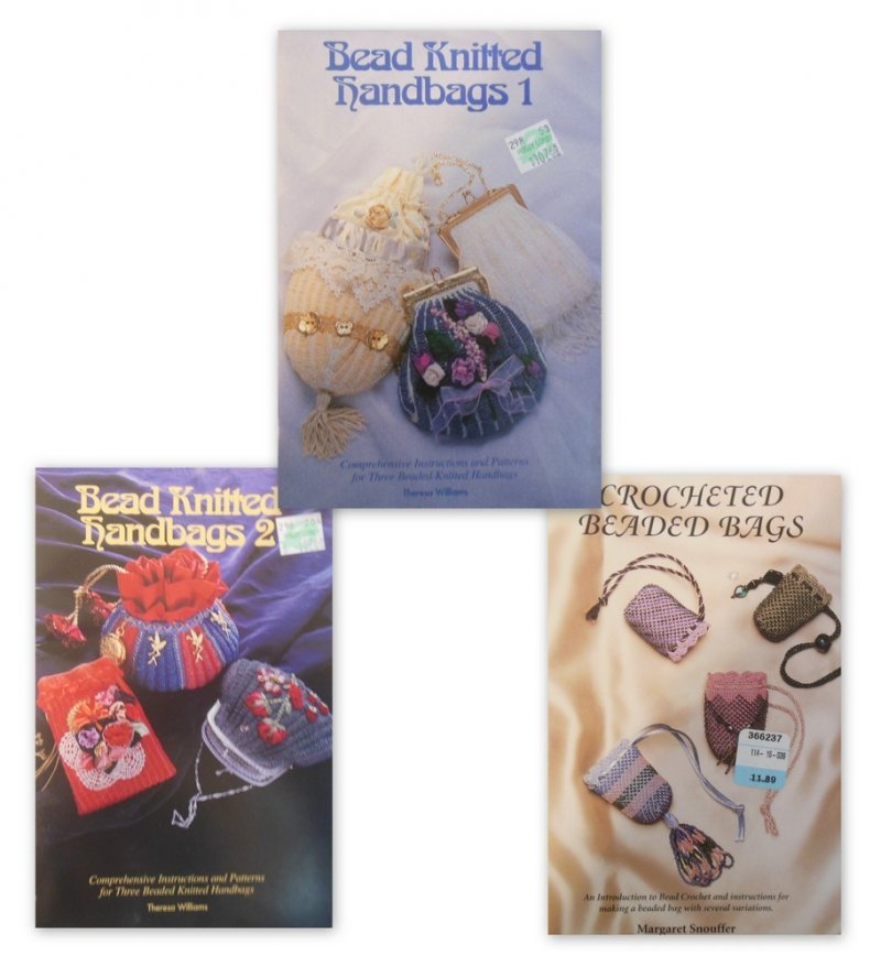 Crochet Bead Knitted Handbag Pattern in Books 3 Craft Bead Booklets 