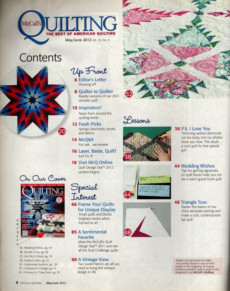 Image 1 of McCall's Quilting Magazine Sizzling Sassy Design Ideas Guest Book Wedding Quilt