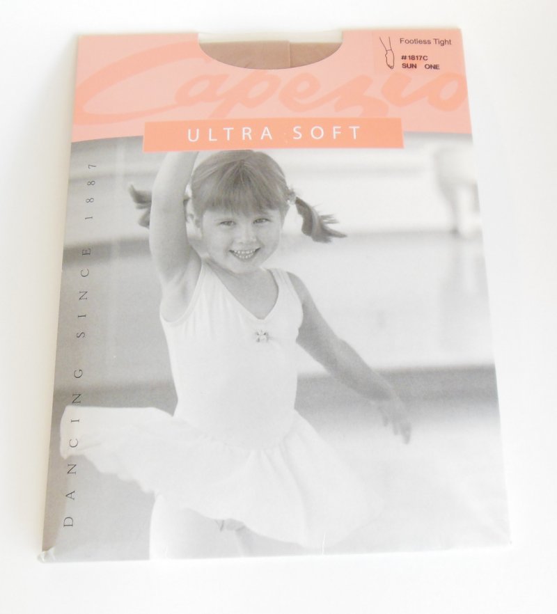 Capezio Girls Child Dance Recital Ballet Sun Footless Tights One Size 1817C