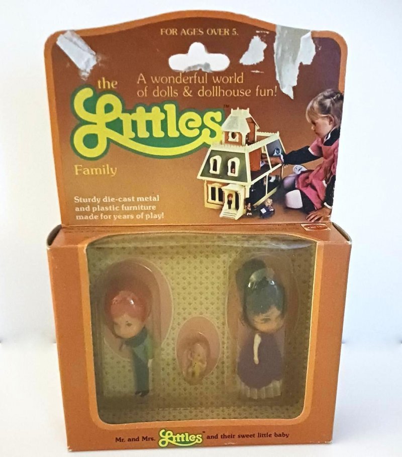 Vintage Tiny Dolls The Littles Mr. and Mrs. Littles and Their Sweet Little Baby