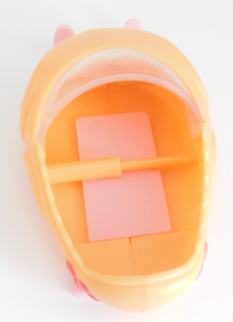 Image 2 of Littlest Pet Shop Orange Snowmobile Pink Flower With Swirls Pretend Play Toy