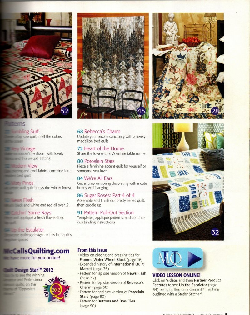 Image 2 of McCall's Quilting Magazine Celebrating 20 Years New Quilts New Features Jan 2013