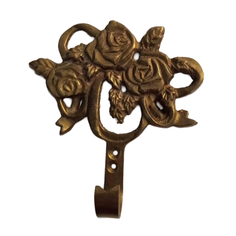 French Country Floral Rose Wall Hook Wall Hanging Hook for Keys Robes & More