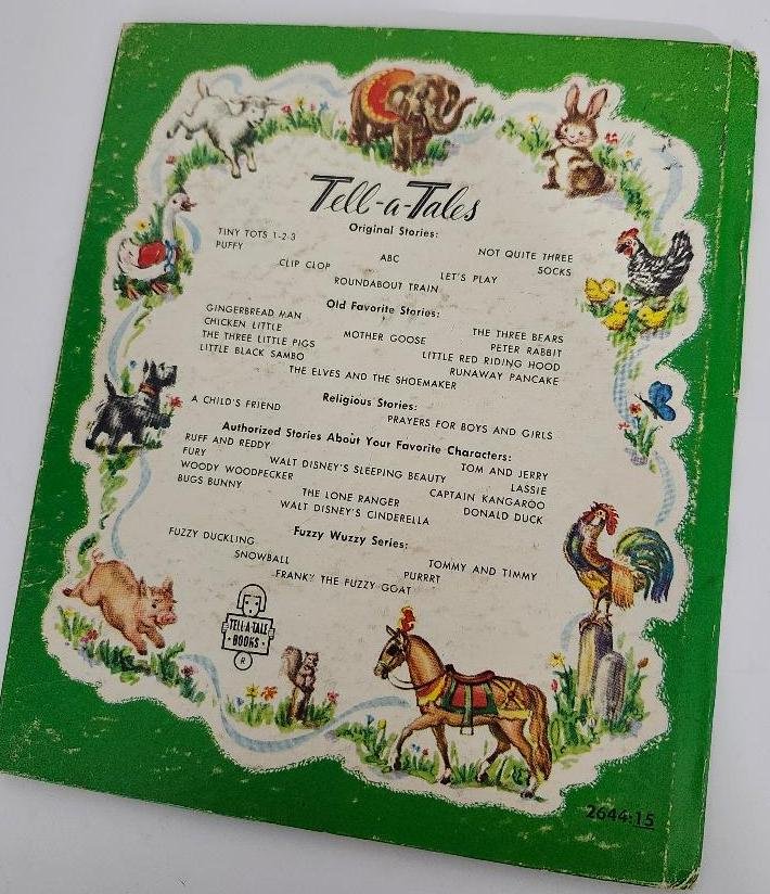 Image 4 of Tommy and Timmy Vintage Childrens Book Lion and Cubs Flocked Tell a Tale Book