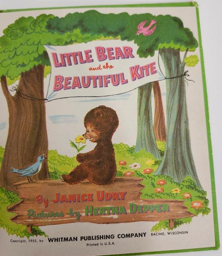 Image 1 of Little Bear and The Beautiful Kite Vintage Childrens Book Tell a Tale Book