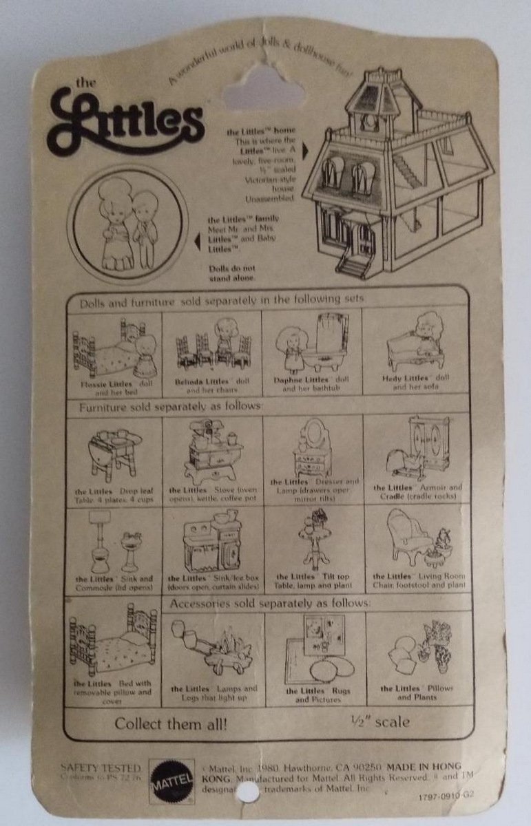 Image 2 of The Littles Commode Pedestal Sink Dollhouse Doll Toys Vintage Die Cast Metal