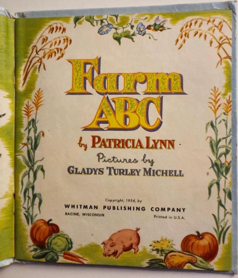 Image 1 of Farm ABC Tell a Tale Whitman Vintage Childrens Book Hardcover 1954 1950s