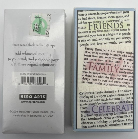 Image 2 of Wood Block Letter Stamps Collection Friends Family Celebrate Arts and Crafts