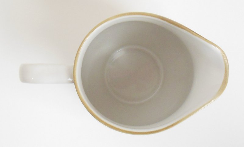 Image 3 of 1800 Winter Wheat Japan Stoneware Creamer Green Trim Gold Weeping Branch Plant