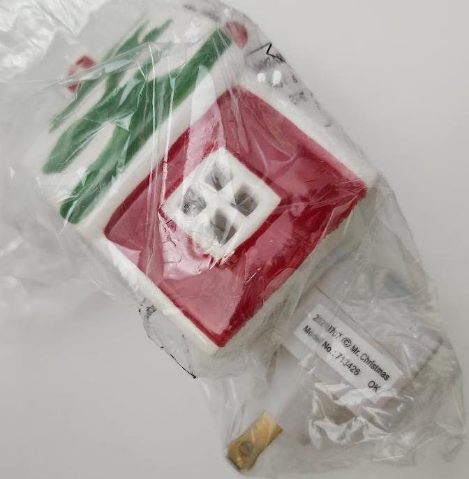 Image 4 of Mr. Christmas Barn or Gingerbread Decor Plug In Nite Light w/ On Off Switch