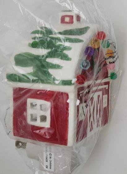 Image 5 of Mr. Christmas Barn or Gingerbread Decor Plug In Nite Light w/ On Off Switch