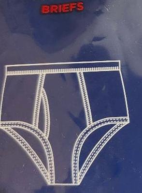 Image 2 of Big Men 2X XXL Cotton Briefs by Sears Gray Blue Black Waist Sz 41 thru 43 Inches