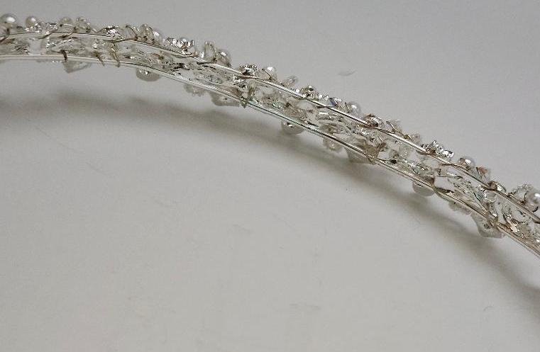 Image 4 of David's Bridal HeadPiece Tiara Collection Women's Wedding Headpiece Crystals