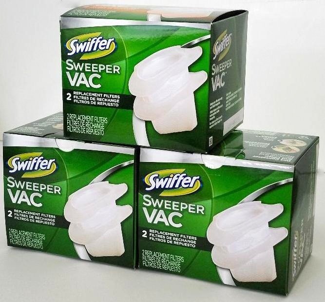 Swiffer Sweeper Vac 2 Replacement Filters Lot of 3 Packages Equals 6 Filters