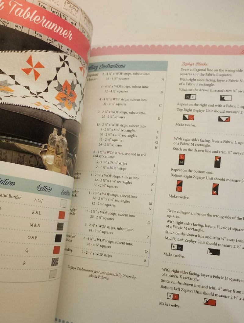 Image 2 of Tablerunner Bliss Softcover Book Booklet 20 Table Runners for a Stylish Home