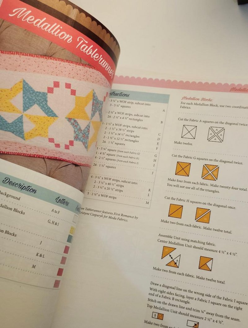 Image 3 of Tablerunner Bliss Softcover Book Booklet 20 Table Runners for a Stylish Home