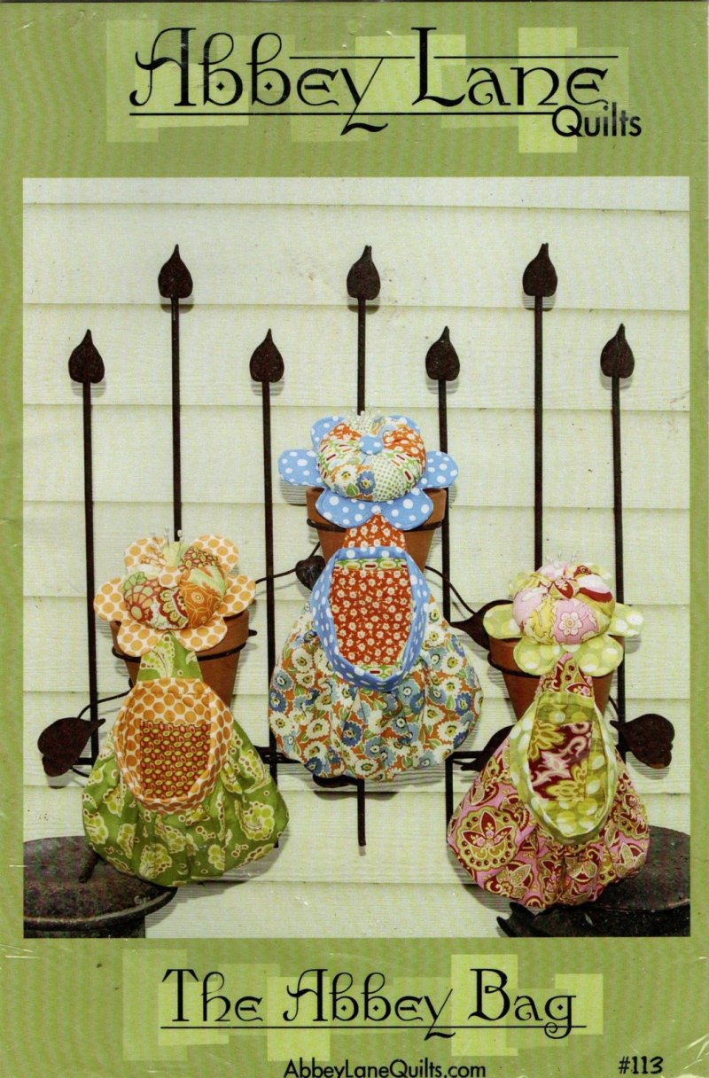 Abbey Lane Quilts The Abbey Bag Flower Pattern Pin Cushion Scrap Bag In One