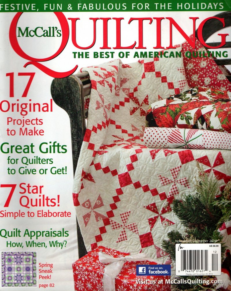McCall's Quilting Magazine Christmas Holiday Festive Fun Fabulous Star Quilts