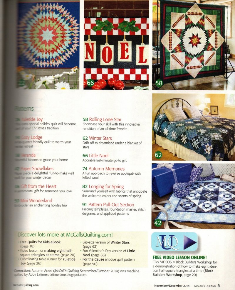 Image 2 of McCall's Quilting Magazine Christmas Holiday Festive Fun Fabulous Star Quilts