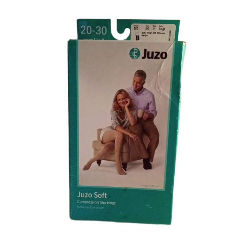 Juzo Soft Compression Stockings 20 to 30 mmHg Thigh OT Silicone Beige AG V 2001