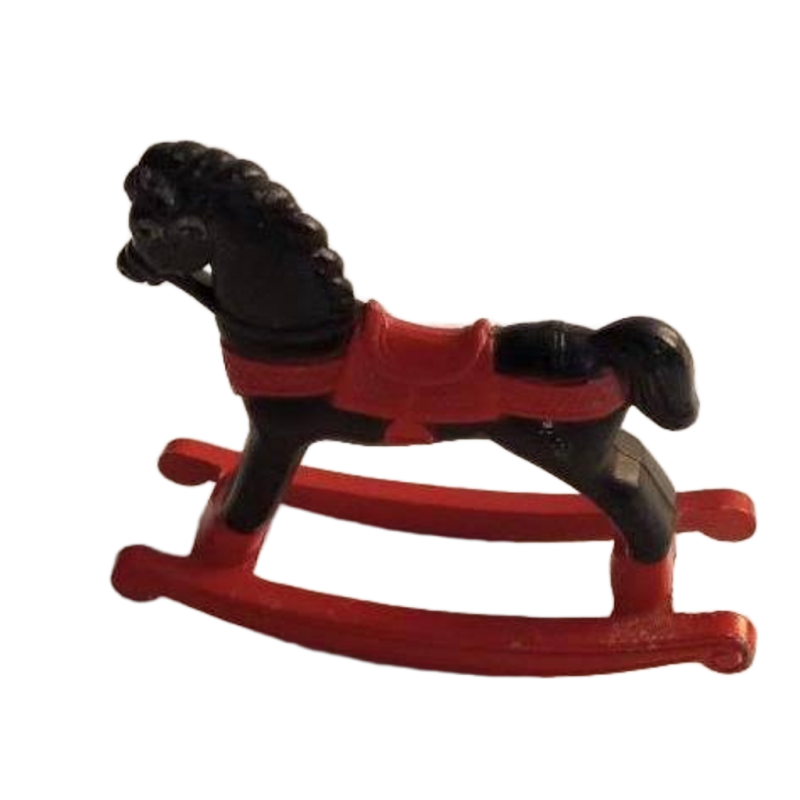 The Littles Rocking Horse Mattel Red Black 1980s Vintage Replacement Doll Piece