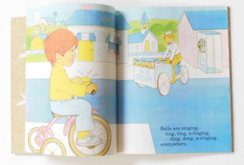 Image 1 of Rare Big Bells Little Bells Happy Day Childrens Vintage Book Ice Cream Cart 1983