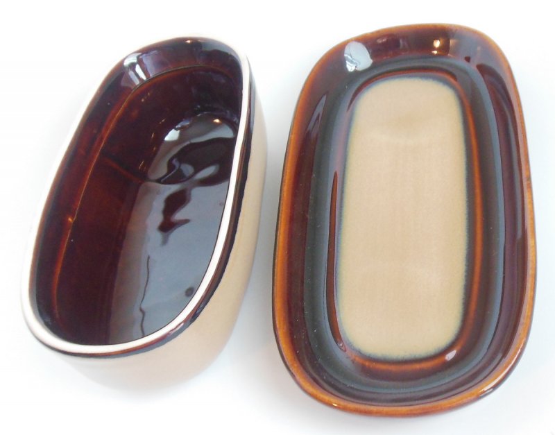 Image 1 of Sango Nova Brown Dishwasher and Microwave Safe Butter Dish Stoneware Number 4933
