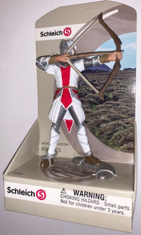 Image 1 of Red Gray Archer Knight Body Armor by Schleich 72036 Action Toy Figurine
