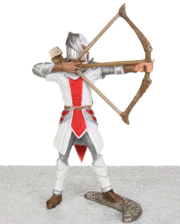 Image 2 of Red Gray Archer Knight Body Armor by Schleich 72036 Action Toy Figurine