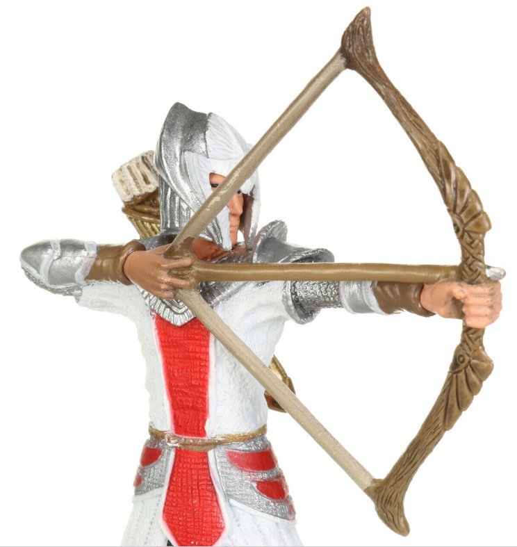 Image 3 of Red Gray Archer Knight Body Armor by Schleich 72036 Action Toy Figurine
