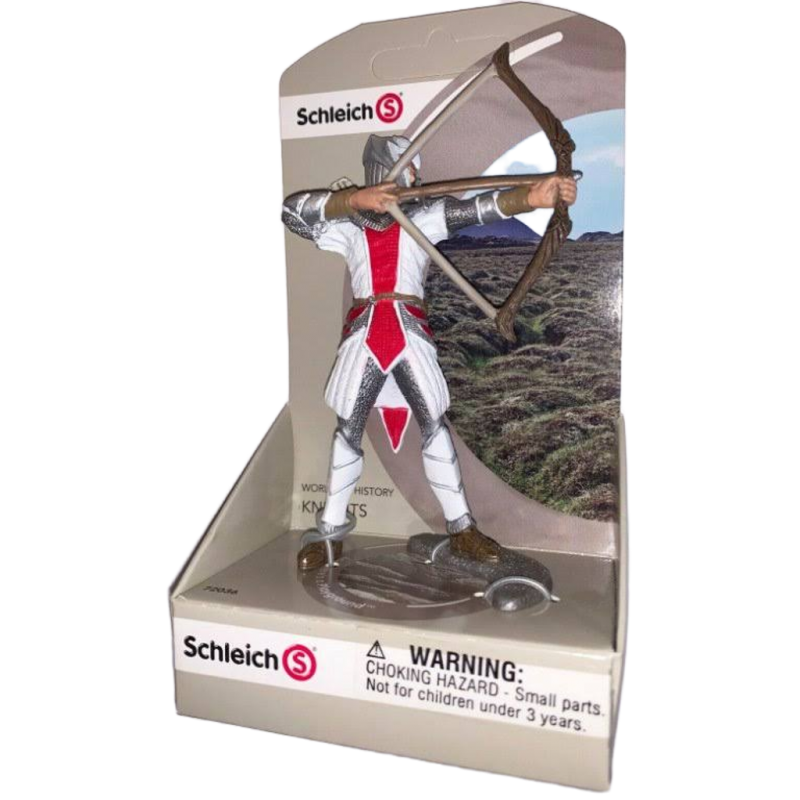 Red Gray Archer Knight Body Armor by Schleich 72036 Action Toy Figurine