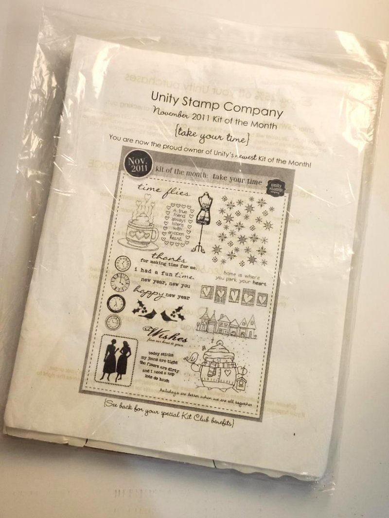 Unity Stamp Company November 2011 Kit of the Month Take Your Time Crafts