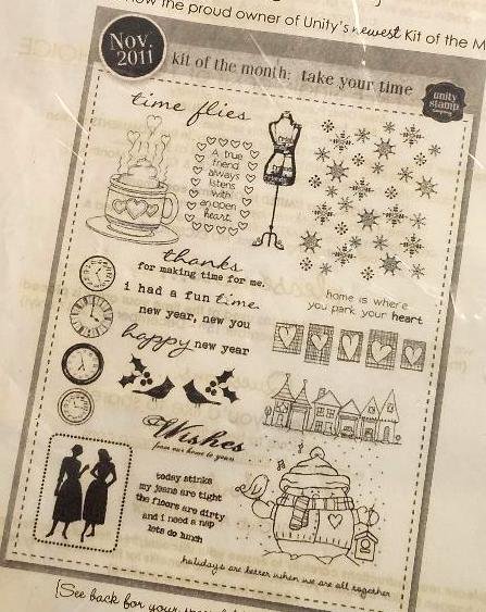 Image 1 of Unity Stamp Company November 2011 Kit of the Month Take Your Time Crafts
