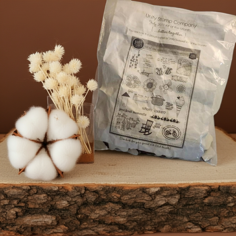 Unity Stamp Company July 2011 Kit of the Month Better Together Red Rubber Stamps