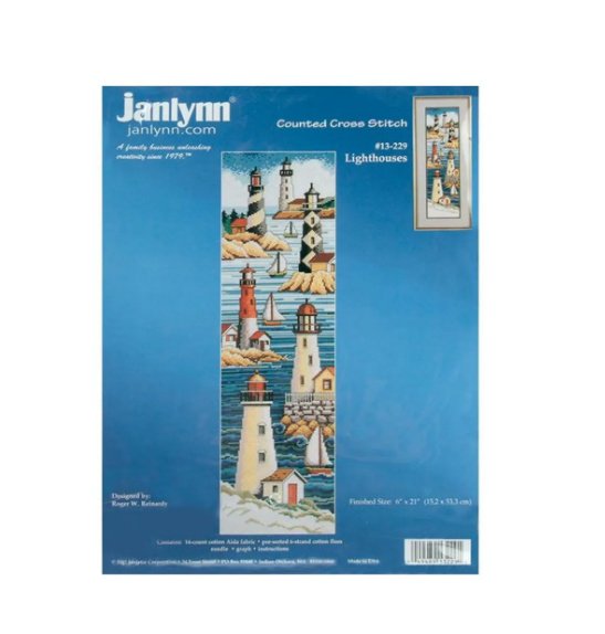 Janlynn Lighthouses Cross Stitch Kit Lighthouse 13229 Roger W. Reinardy