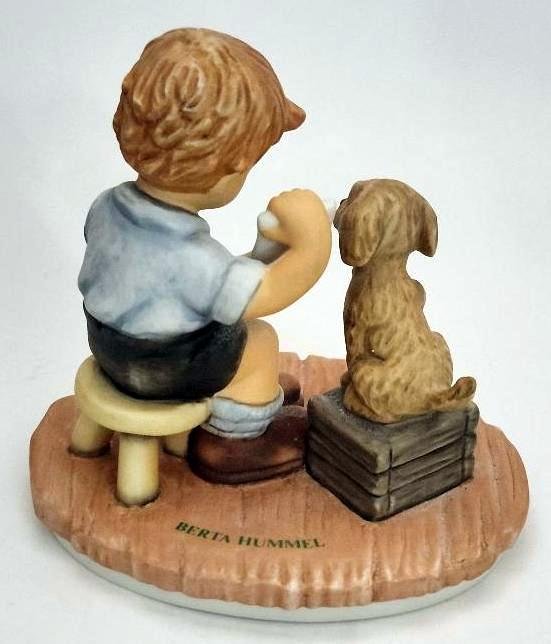 Image 1 of Clean Bill of Health Goebel Figurine BH 81 Berta Hummel Boy w/ Chart for Dog