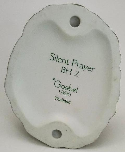 Image 2 of Silent Prayer Goebel Figurine BH 2 Berta Hummel Girl Sits in Chair w/ dog