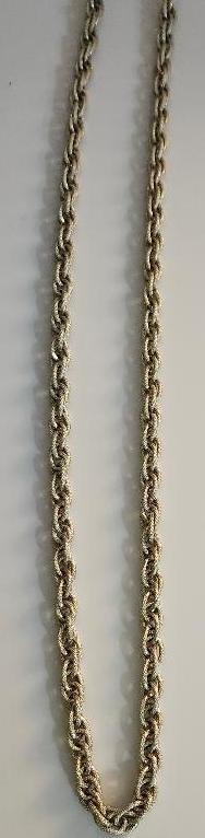 Image 3 of Women's 56 Inch Flapper Necklace Vintage Germany Long Silver Tone Rope Jewelry