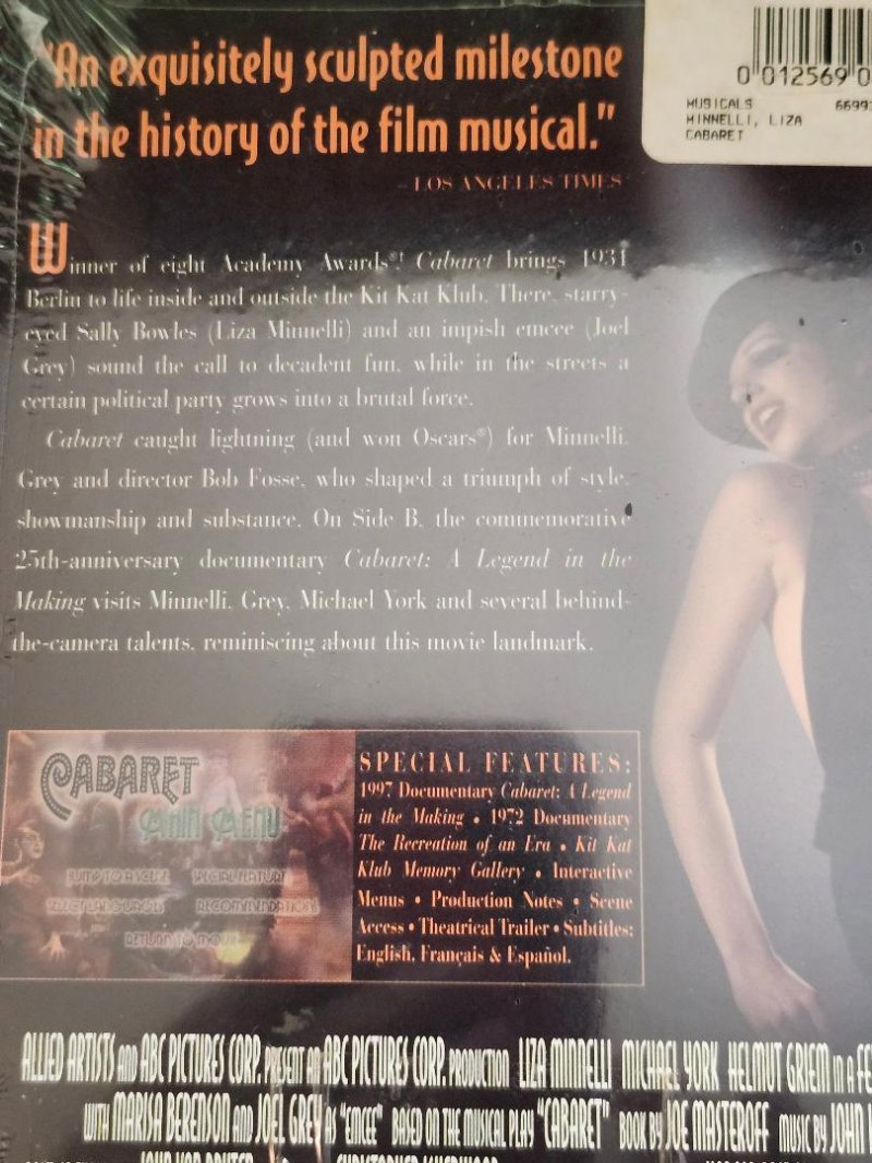 Image 1 of Special Edition DVD Life Is A Cabaret Liza Minnelli Based on the Musical Play