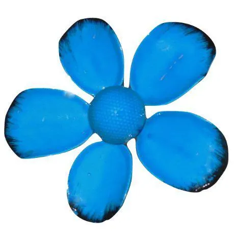Vintage Daisy Pin Daisy Brooch Blue Black Flower Enamel Brooch Retro Jewelry