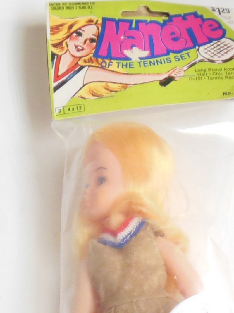 Image 2 of Ultra Rare 1970s Vintage Nanette of the Tennis Set Clone Barbie Doll Hong Kong