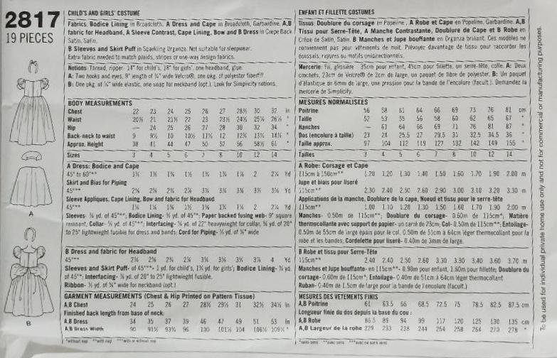 Image 1 of Disney Simplicity Sewing Pattern 2817 Girls 7 8 10 12 14 Snow White Cinderella