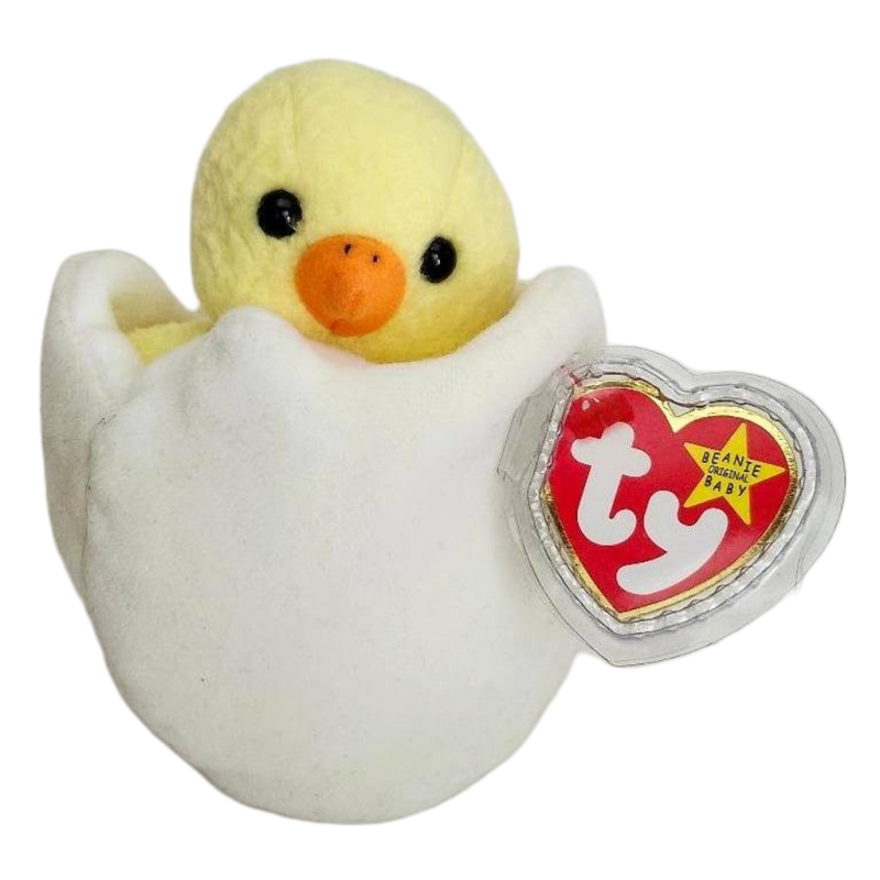 TY Eggbert Beanie Baby Original w/ error 1998 1999 TY Heart On Tush Tag