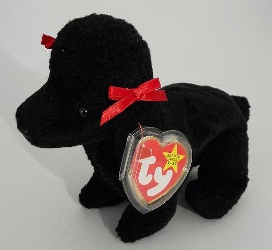 Image 1 of TY GIGI Beanie Baby Original Black Poodle w/ Error 1997 1998 Vintage