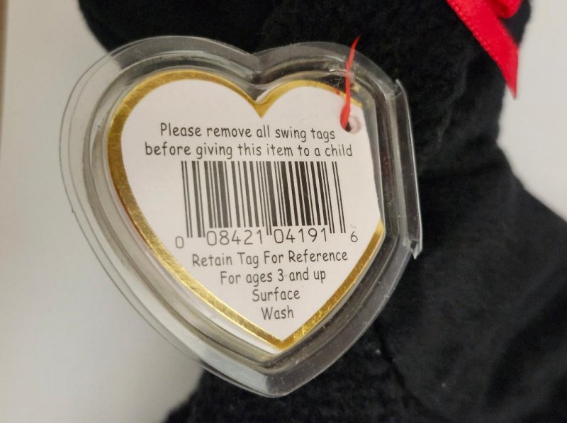 Image 4 of TY GIGI Beanie Baby Original Black Poodle w/ Error 1997 1998 Vintage