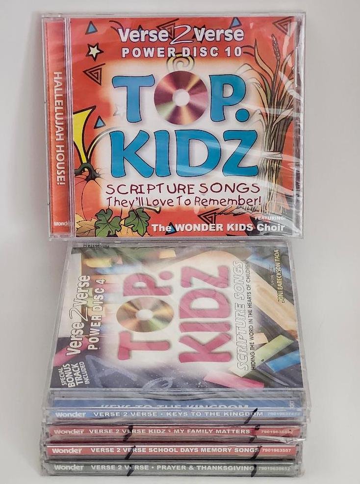 Top. Kidz Verse 2 Verse Christian Music Scripture Songs Top Kidz CD Lot 5