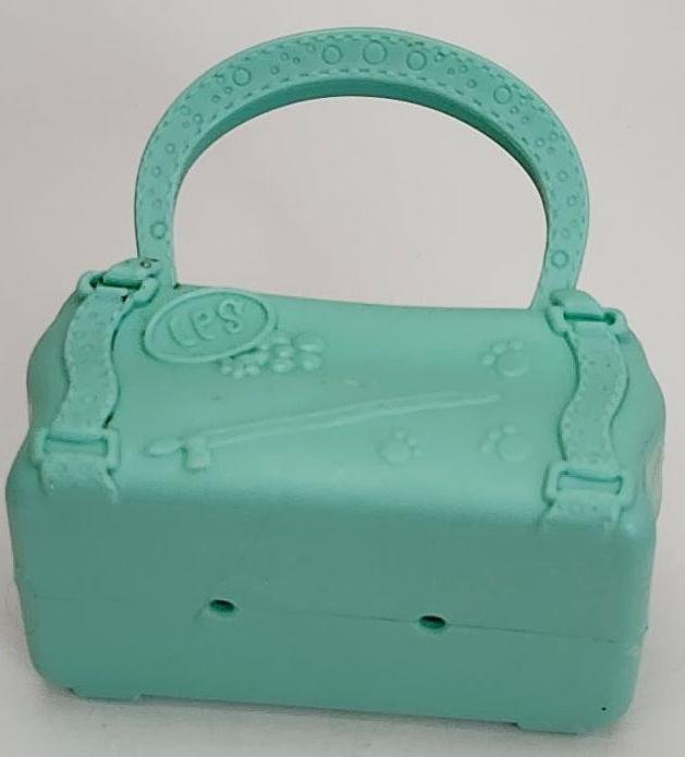Image 1 of Pretend Play Littlest Pet Shop Teal Blue Animal Carrier Bag Made of PVC