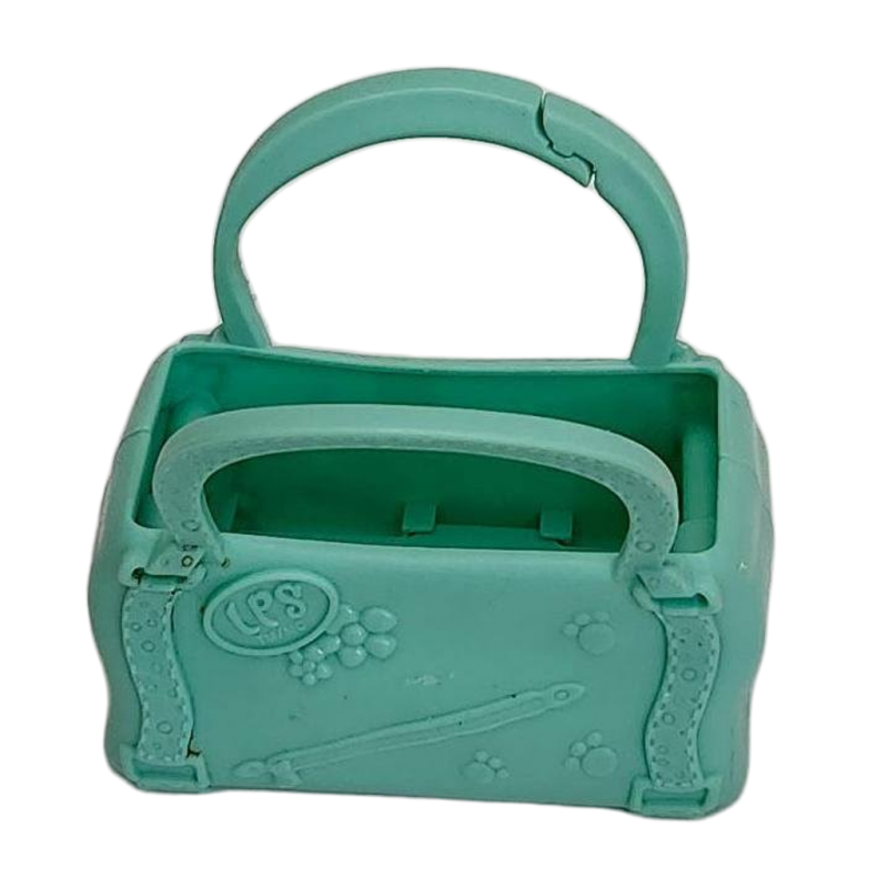 Image 0 of Pretend Play Littlest Pet Shop Teal Blue Animal Carrier Bag Made of PVC