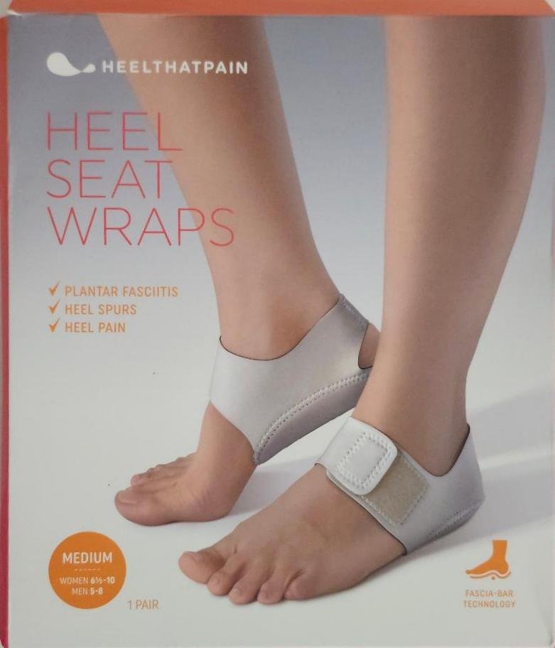Heel That Pain Heel Seat Wraps Plantar Fasciitis Spurs Pain M 6 1/2 thru 10 