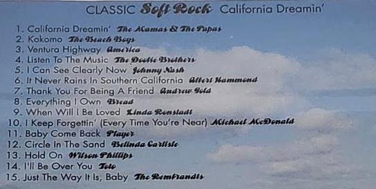 Image 1 of Classic Soft Rock California Dreamin' Dreamin Time Life Music CD 2006 Vintage